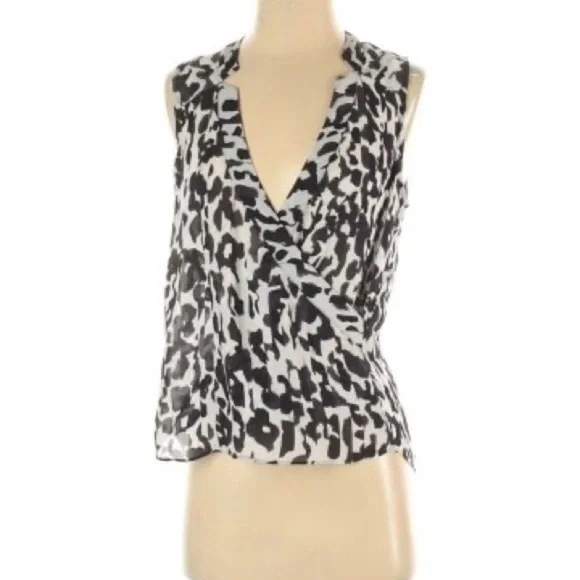 Parker black & white animal print silk tank - Picture 6 of 7